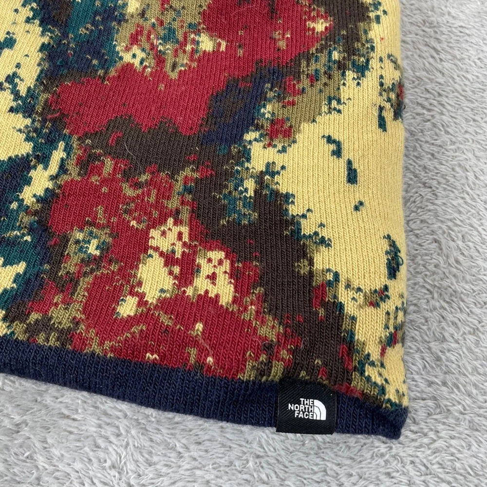 The North Face Beanie Unisex One Size Multi Color Abstract Knit Pom Pom Hat